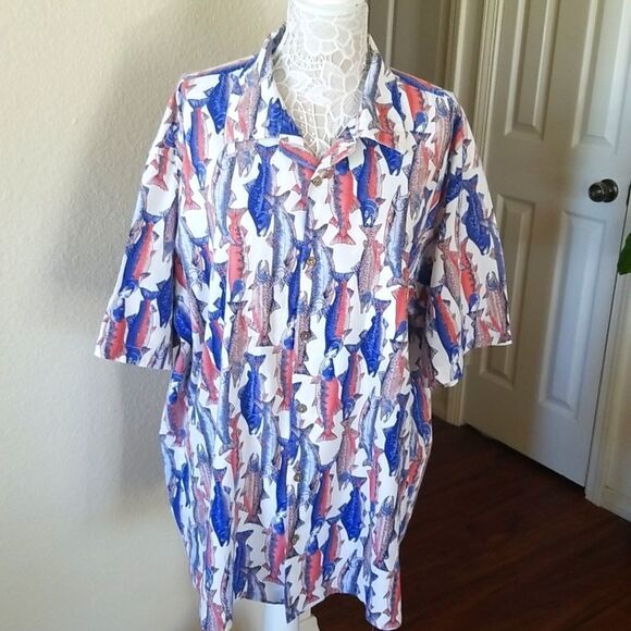 AFTCO American Fishing Tackle Company Aloha Shirt - Picture 1 of 5